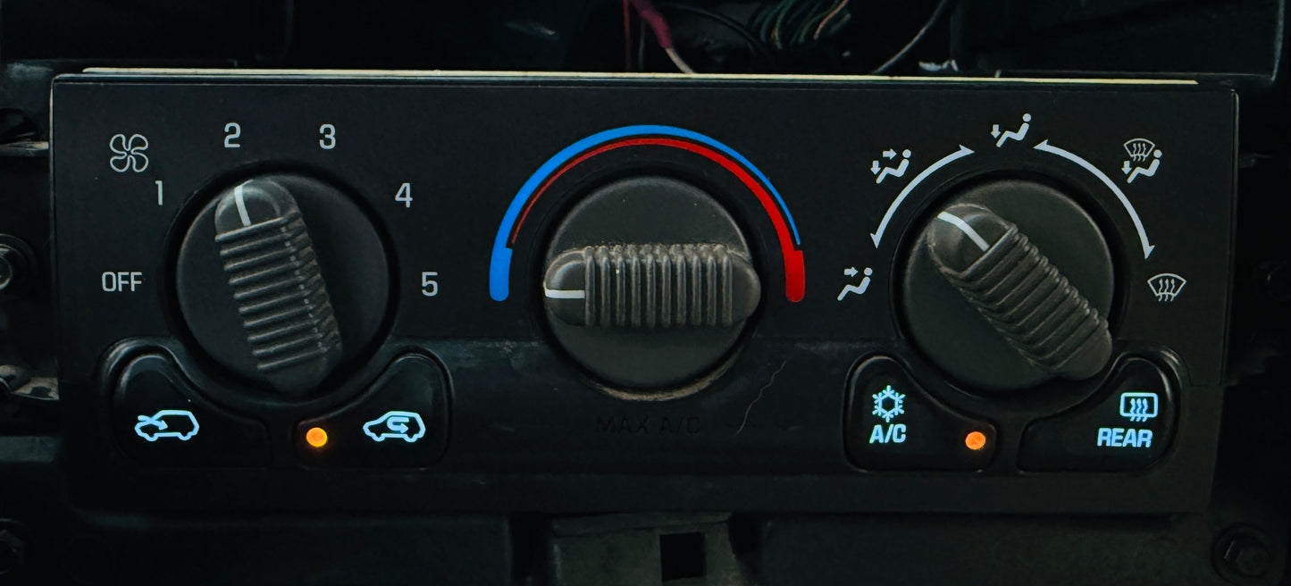 Rebuilt 1999-2002 Manual Climate Control Module
